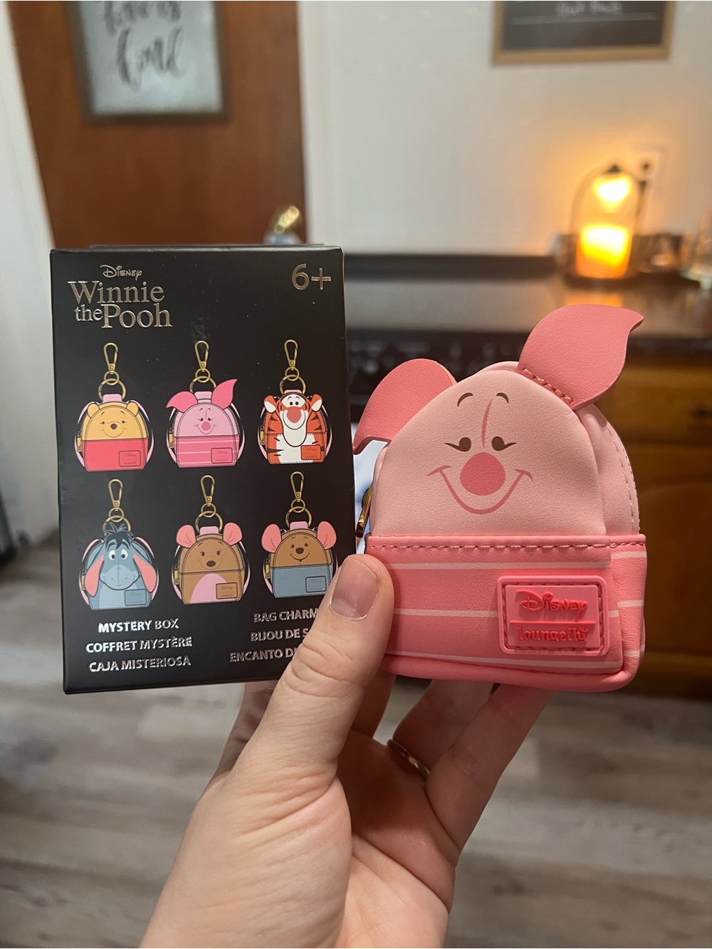 Disney Winnie the Pooh Piglet Pink Loungefly Bag Charm Coin Pouch